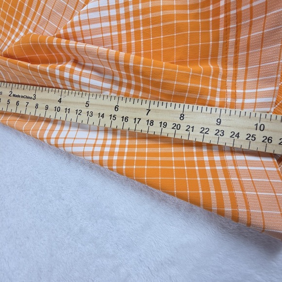 Puma Cobra Golf Mens Dry Cell Stretch Orange Plaids Casual Shorts Size 32 NWT - Picture 4 of 8